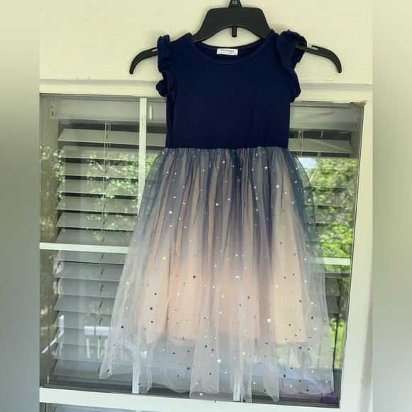 Other - 🌟 CHOOSE 3 FOR $15 ⭐ Sparkly Navy & Cream Tulle Dress | Size 4T